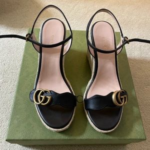 Gucci wedge Espadrilles size 37.5